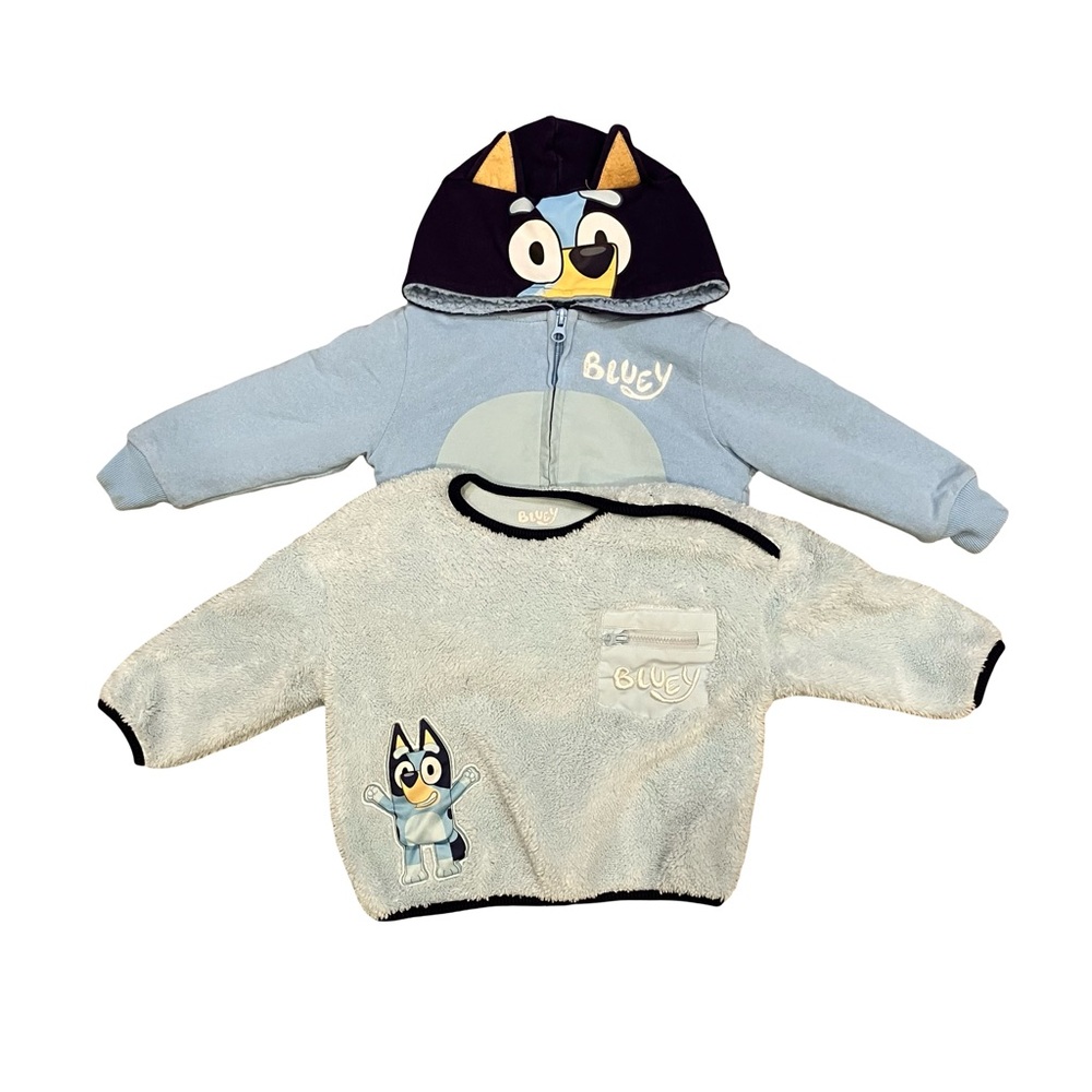 Disney Bluey Hoodie Sweatshirt Jacket Dog Bingo Costume Pullover 18months LOT
